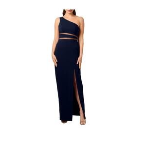 Liv Foster One Shoulder Crepe Gown Twilight- Size 0